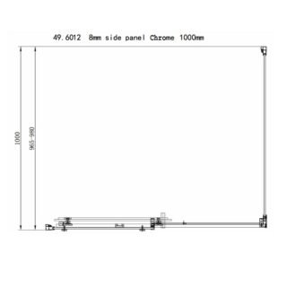 Eastbrook Corniche Semi Frameless Sliding Shower Door With Side Panel - 8mm Glass - Chrome - Image 13