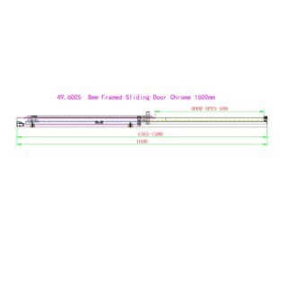 Eastbrook Corniche Semi Frameless Recessed Sliding Shower Door - 8mm Glass - Brushed Brass - Image 7