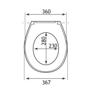Eastbrook Loire/Architect Standard Toilet Seat And Cover - White - Image 2