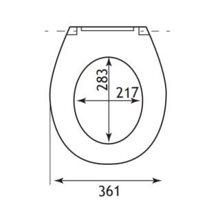 Eastbrook Lisbon Standard Close Toilet Seat - White - Image 2