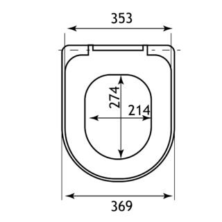 Eastbrook Cheltenham Soft Close Toilet Seat - White - Image 2