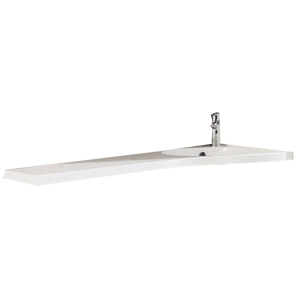 Eastbrook Oslo Corner Cobi Long Vanity Basin – 876mm Wide – 1 TH – White - Right