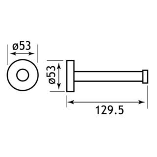 Eastbrook Genoa Toilet Roll Holder - Chrome - Image 2