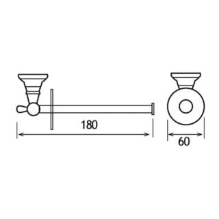 Eastbrook Rockingham Toilet Roll Holder - Chrome - Image 2