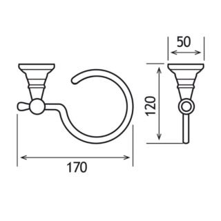 Eastbrook Rockingham Toilet Brush Holder - Chrome - Image 2