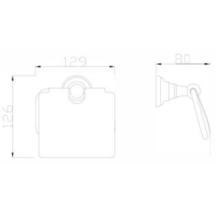 Eastbrook Rockingham Covered Toilet Roll Holder - Chrome - Image 2