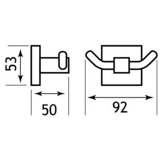 Eastbrook Rimini Single Robe Hook - Chrome - Image 2