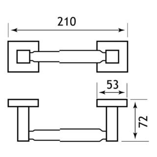 Eastbrook Rimini Spindle Toilet Roll Holder - Chrome - Image 2