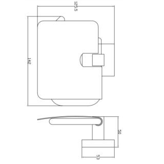 Eastbrook Rimini Covered Toilet Roll Holder - Chrome - Image 2