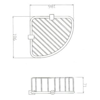 Eastbrook Corner Shower Basket - Chrome - Image 2