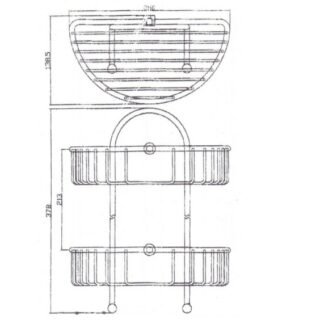 Eastbrook Double Shower Basket - Chrome - Image 2