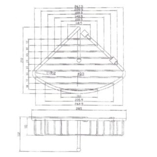 Eastbrook Corner Shower Basket - 210mm Wide - Chrome - Image 2