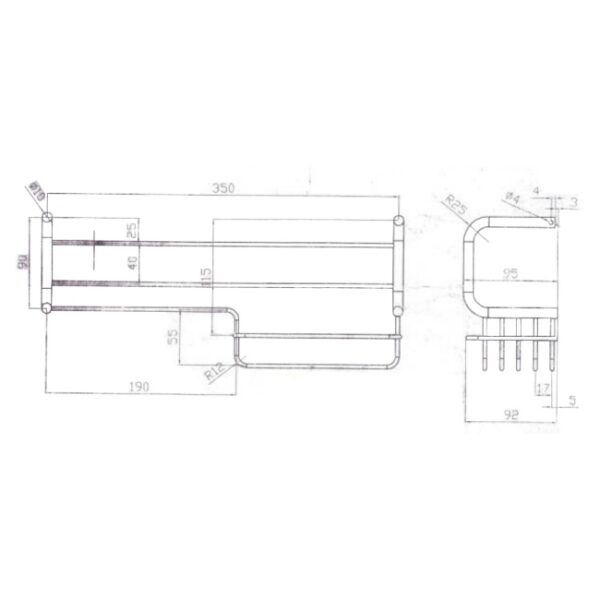 Eastbrook Rectangular Shower Basket - 360mm Wide - Chrome - Image 2