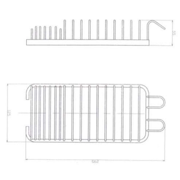 Eastbrook Rectangular Shower Basket - 265mm Wide - Chrome - Image 2