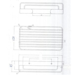 Eastbrook Rectangular Shower Basket - 200mm Wide - Chrome - Image 2