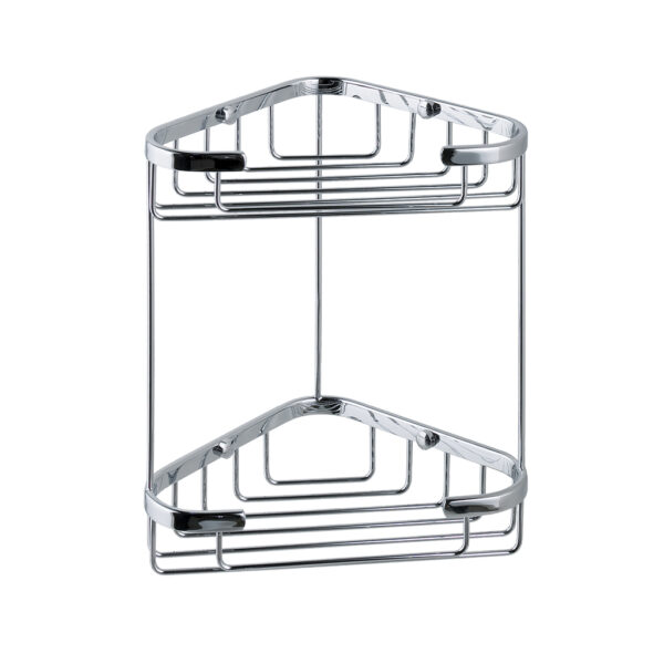 Eastbrook Double Corner Shower Basket - 175mm Wide - Chrome