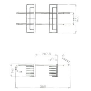Eastbrook Double Hanging Shower Basket - Chrome - Image 2