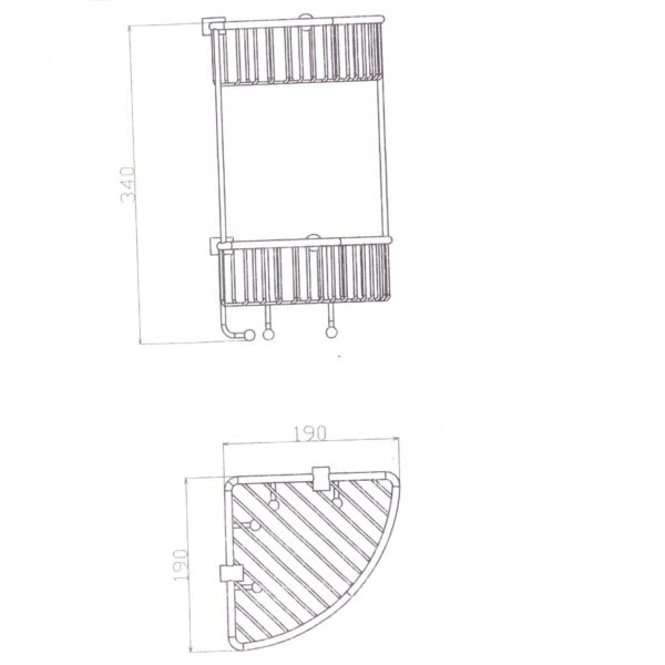 Eastbrook Double Corner Shower Basket - Image 2