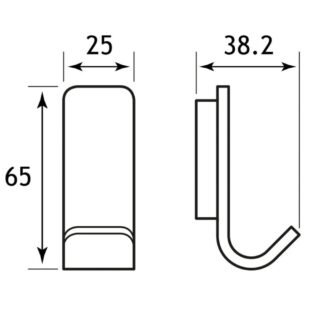 Eastbrook Vercelli Curve Robe Hook - Chrome - Image 2