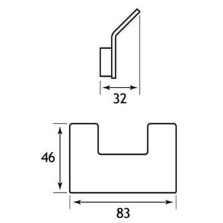 Eastbrook Vercelli Double Robe Hook - Chrome - Image 2