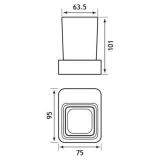 Eastbrook Vercelli Tumbler Holder - Chrome - Image 2