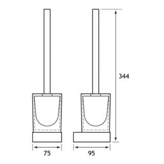 Eastbrook Vercelli Toilet Brush Holder - Chrome - Image 2