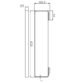 Eastbrook Vercelli Glass Shelf - 600mm Long - Chrome - Image 2