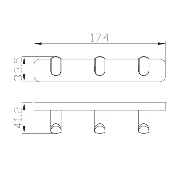 Eastbrook Asti Triple Robe Hook - Image 2