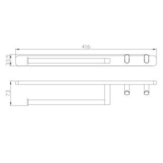 Eastbrook Asti Towel Ring And Double Robe Hook - Image 2