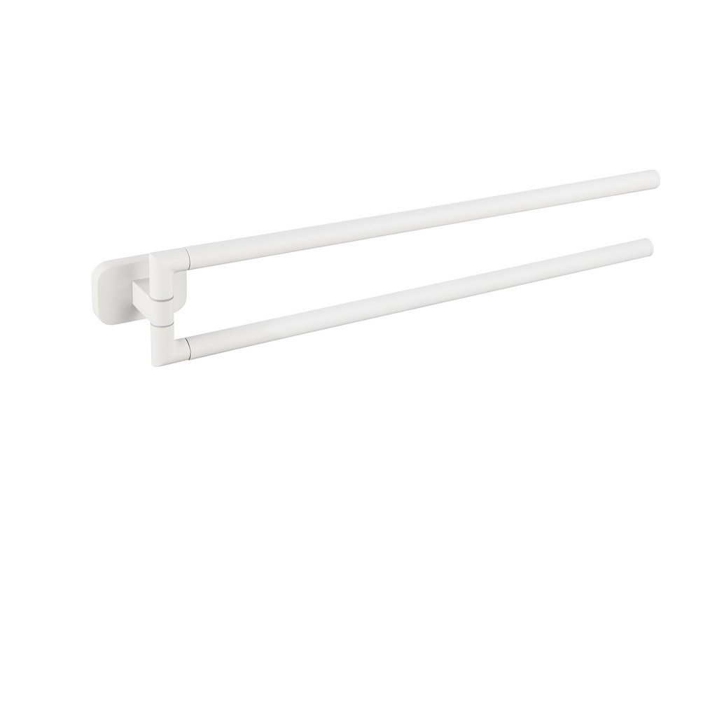 Eastbrook Asti Double Split Towel Rail – 406mm Long - Matt White