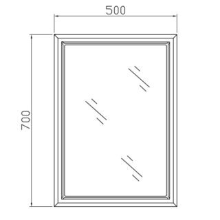 Eastbrook Seattle Non Illuminated Mirror - 700mm x 500mm - Image 2