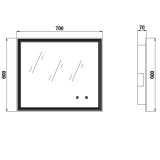 Eastbrook Leven Illuminated Mirror With Bluetooth - Image 3