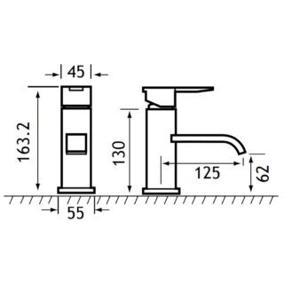 Eastbrook Prado 550 Mono Basin Mixer Tap With Click Waste - Chrome - Image 2