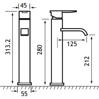 Eastbrook Prado 550 Mono Tall Basin Mixer Tap - Chrome - Image 2