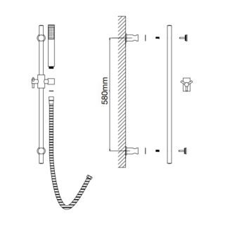 Eastbrook Memphis Slide Rail Kit - Chrome - Image 2
