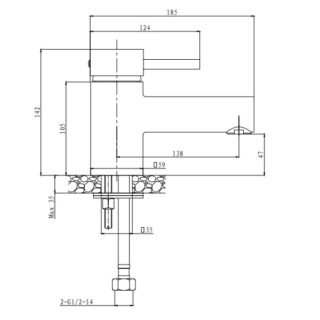 Eastbrook Prado 580 Hi Flow Mono Bath Filler Tap - Chrome - Image 2