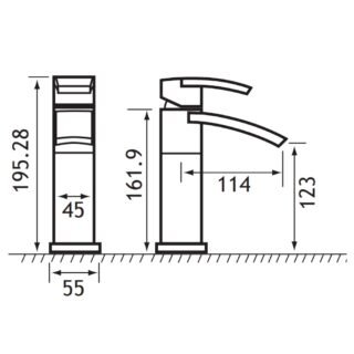 Eastbrook Estorick Mono Basin Mixer Tap With Click Waste - Chrome - Image 2