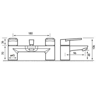 Eastbrook Prestwood Bath Shower Mixer Tap With Kit - Chrome - Image 2