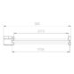Eastbrook Volente Inline Panel - 1850mm x 300mm - 6mm Glass - Chrome - Image 2