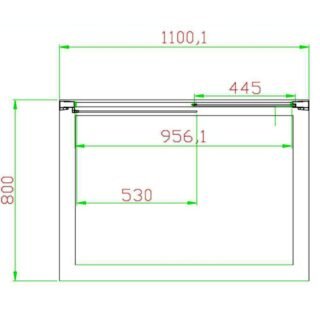 Eastbrook Volente Recessed Sliding Shower Door - 6mm Wide Frosted Glass - Chrome - Image 3