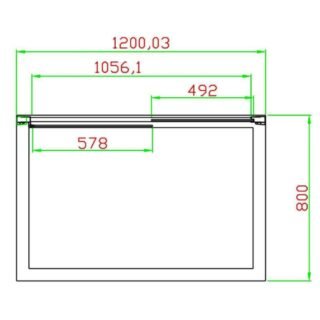 Eastbrook Volente Recessed Sliding Shower Door - 6mm Wide Frosted Glass - Chrome - Image 4