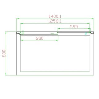 Eastbrook Volente Recessed Sliding Shower Door - 6mm Wide Frosted Glass - Chrome - Image 5