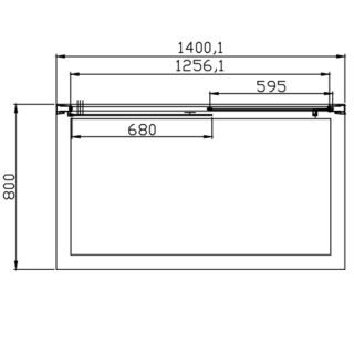 Eastbrook Volente Recessed Sliding Shower Door - 6mm Wide Frosted Glass - Chrome - Image 6