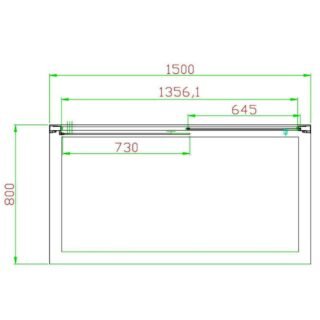 Eastbrook Volente Recessed Sliding Shower Door - 6mm Wide Frosted Glass - Chrome - Image 7