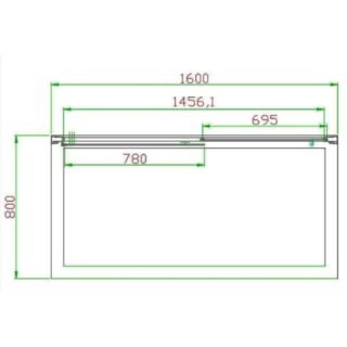 Eastbrook Volente Recessed Sliding Shower Door - 6mm Wide Frosted Glass - Chrome - Image 8