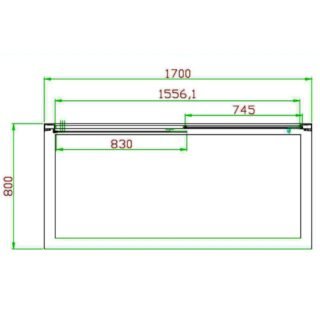 Eastbrook Volente Recessed Sliding Shower Door - 6mm Wide Frosted Glass - Chrome - Image 9