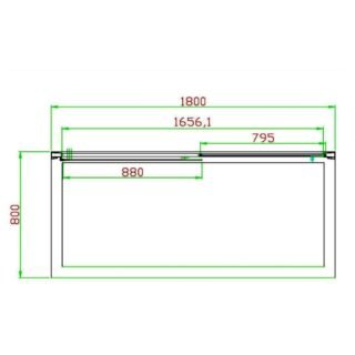Eastbrook Volente Recessed Sliding Shower Door - 6mm Wide Frosted Glass - Chrome - Image 10