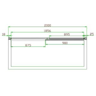 Eastbrook Volente Recessed Sliding Shower Door - 6mm Wide Frosted Glass - Chrome - Image 11