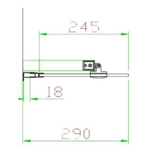 Eastbrook Volente Hinged Walk-In Shower Wetroom Glass Panel - 6mm Frosted Glass - Chrome - Image 2