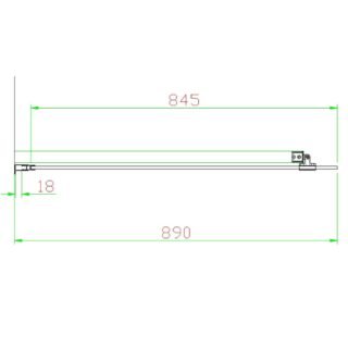 Eastbrook Volente Hinged Walk-In Shower Wetroom Glass Panel - 6mm Frosted Glass - Chrome - Image 7